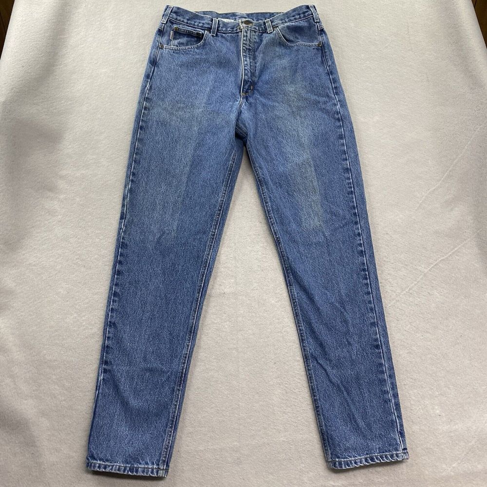 Carhartt Jeans Mens 36x36 (Fits 34x35) Blue Denim Pants Relaxed Fit B17 DST Work